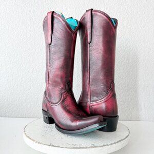 Lane Boots EMMA JANE Black Cherry Cowboy Boots Western Cowgirl Mid Calf Womens 7